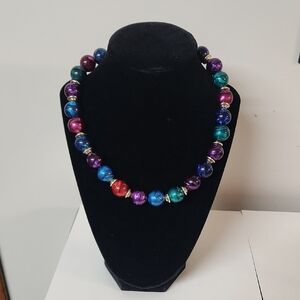 Multicolor Plastic Beaded Necklace